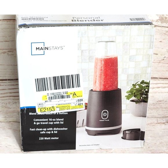 Mainstay 16oz Stainless Steel Personal Blender | Easy One-Touch Operation - Picture 6 of 9